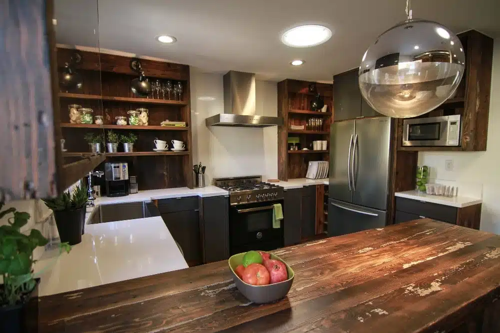 Modern Kitchen Lit by a Solatube Skylight